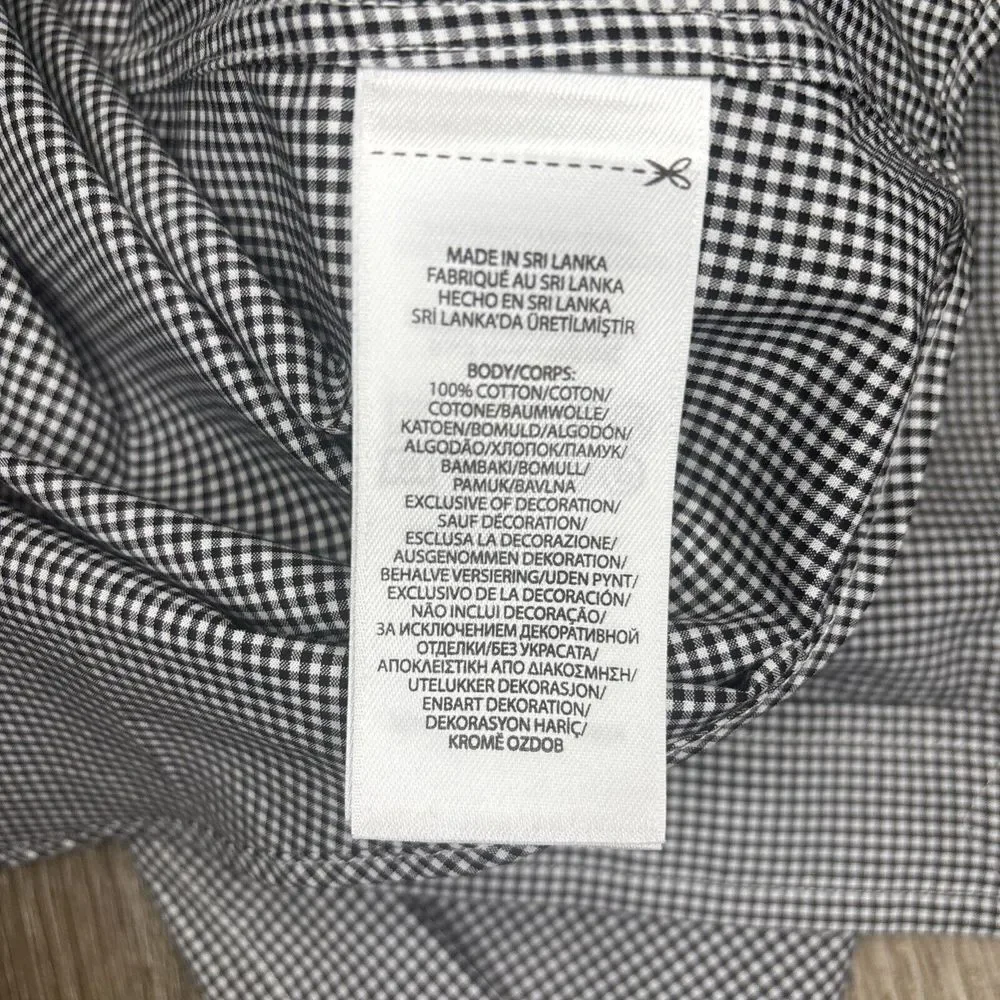 Polo Ralph Lauren Shirt Men's XXL Black White Check‎ Classic Long Sleeve Pony